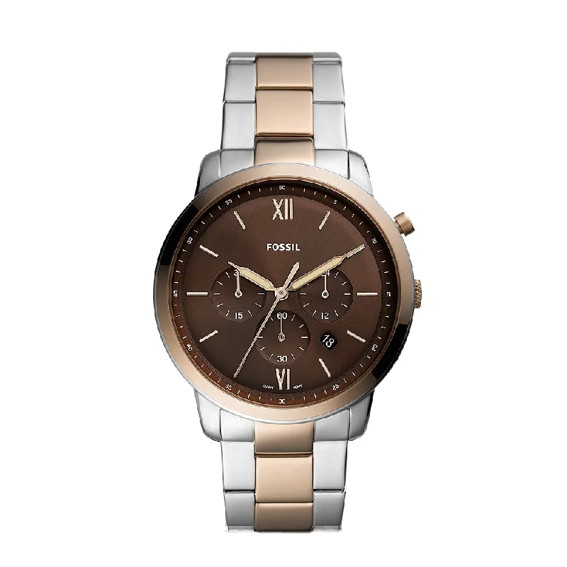 best watches for women with minimal dial and thin case -Fossil Neutra Brown Dial Men'S Watch - FS5869