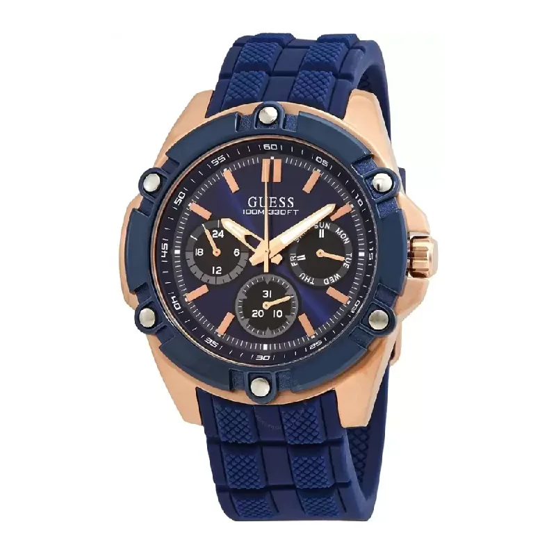 luxury watches for men with durable leather bands -Guess W1302G4 Bolt Analog Watch For Men