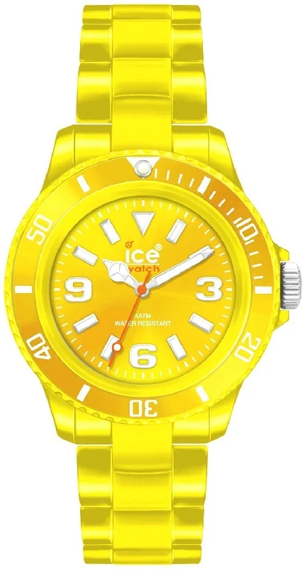 stylish watches with black and gold designs for men -Ice-Watch Classic Solid Polyamide Unisex Yellow Watch CS.YW.U.P.10