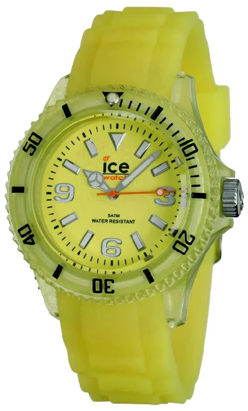 watches for women with unique, artistic design -Ice-Watch Ice-Glow Polyamide & Silicon Unisex Yellow Watch GL.GY.U.S.11