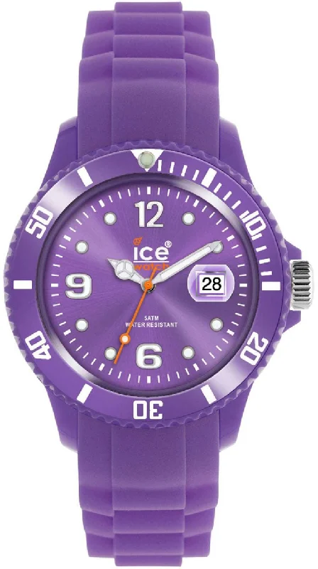 women’s watches with rose gold accents and leather straps -Ice-Watch Ice-Summer Sili Collection Polyamide and Silicone Lavender Unisex Watch SS.LR.U.S.11