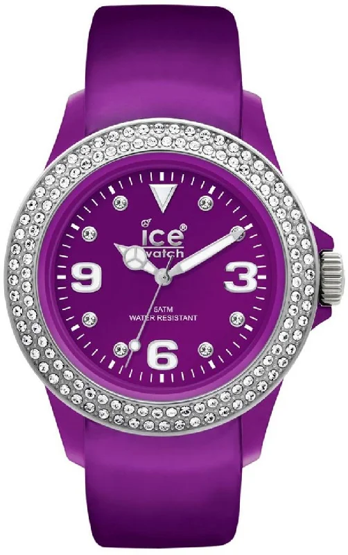 best men’s watches for formal and casual wear -Ice-Watch Stone Tycoon Swarovski Crystals Purple Polyamide & Steel Unisex Strap Watch ST.PS.U.L.10