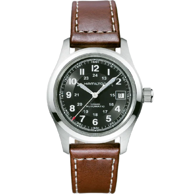 watches for women with simple design and large face -Hamilton Khaki Field Auto