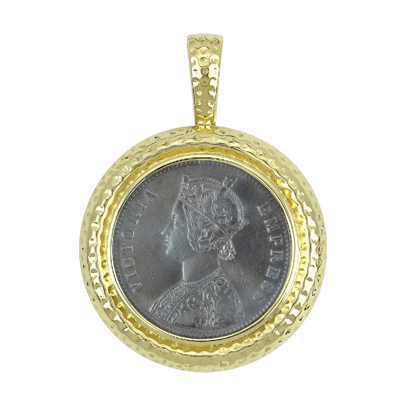 women’s rings with diamonds and rubies-Pendant - Silver Coin (56AM)