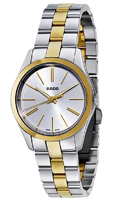 women’s watches with elegant design and interchangeable straps -Rado HyperChrome Stainless Steel and Ceramos R32975112 Womens Watch Sapphire Crystal Quartz Silver dial