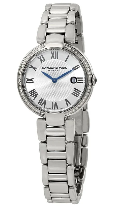 stylish sport watches for women with silicone bands -Raymond Weil Shine Etoile Stainless Steel & Diamond Quartz Silver Dial Bracelet Womens Watch 1600-STS-RE659