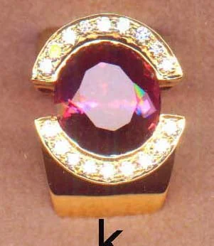 vintage wedding rings for women with diamonds-Repair - Ring - Rubellite and Diamond in 18K Gold (321K)