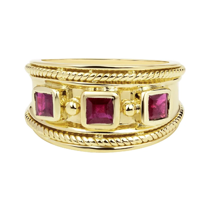 classic gold rings for men with diamonds-Repair - Ring - Ruby (2330A)