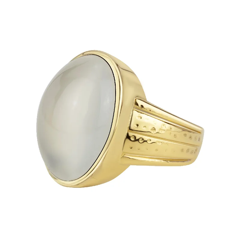 classic wedding bands with diamonds for men-Ring - Moonstone (1827L)