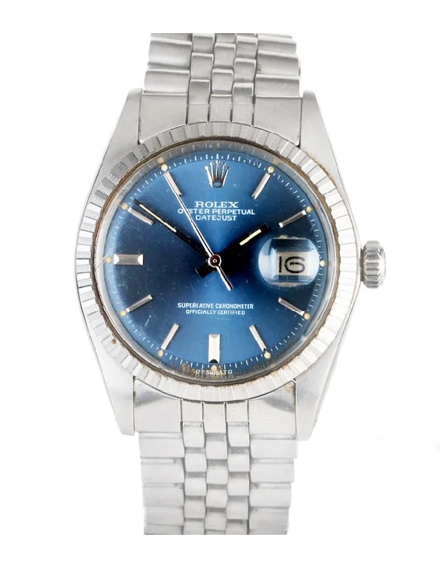 luxury men’s watches with leather and stainless steel -Rolex Datejust Men's Watch