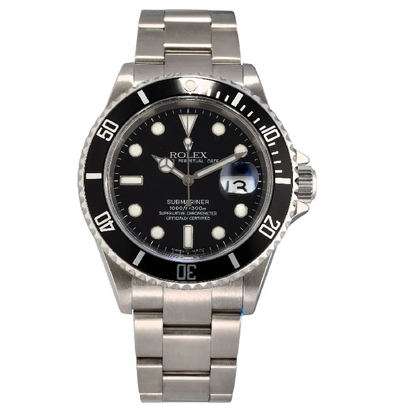 men's watches with detailed dials and simple designs -Rolex Submariner 16610 40mm Stainless Steel Watch