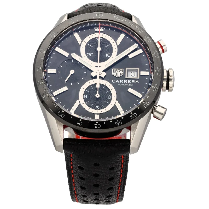 eco-friendly watches for men with natural materials -Tag Heuer Carrera CBM2110-0 41mm Stainless Steel Watch