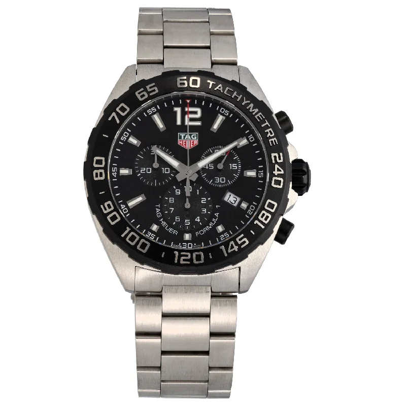 premium watches for women with sapphire crystal and diamonds -Tag Heuer Formula 1 CAZ1010 43mm Stainless Steel Watch