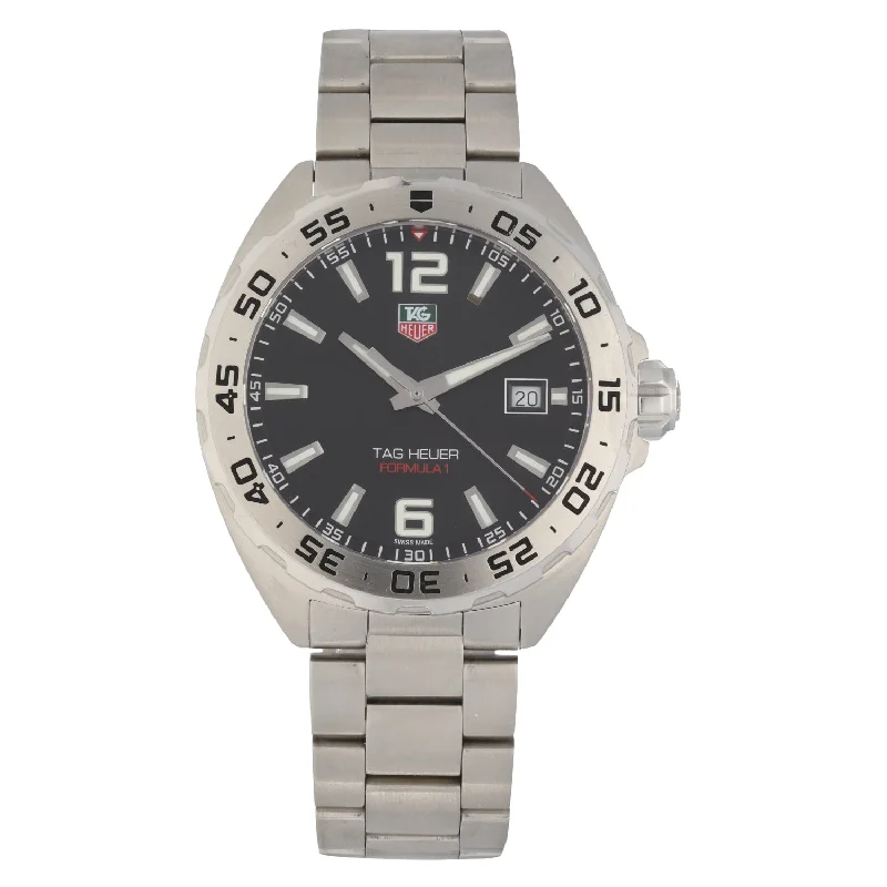 eco-friendly watches for men with natural materials -Tag Heuer Formula 1 WAZ1112 41mm Stainless Steel Watch