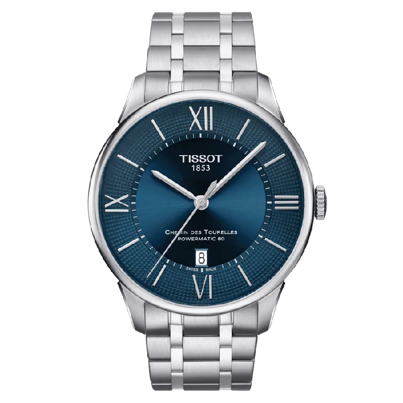 sleek women’s watches with stainless steel bracelets -Tissot Chemin des Tourelles Powermatic 80