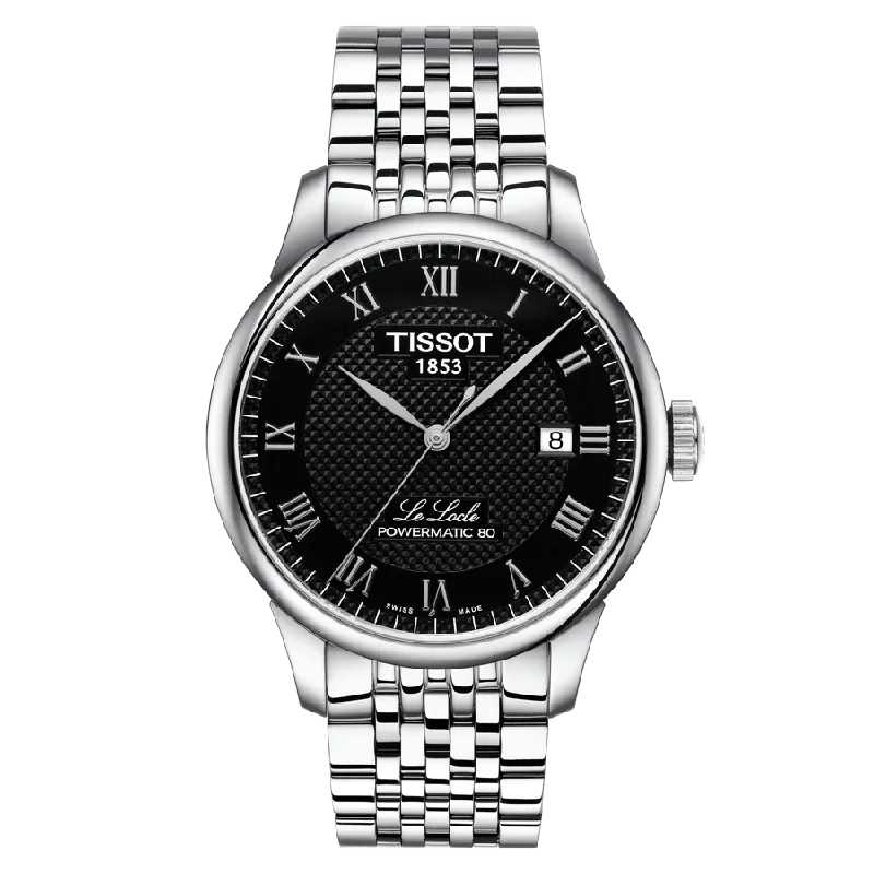 men's watches with ceramic bezels and date functions -Tissot Le Locle Powermatic 80