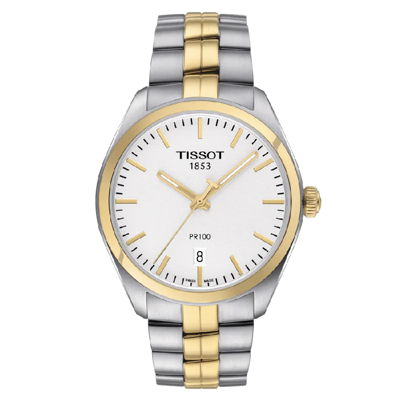 premium watches for women with sapphire crystal and diamonds -Tissot PR 100