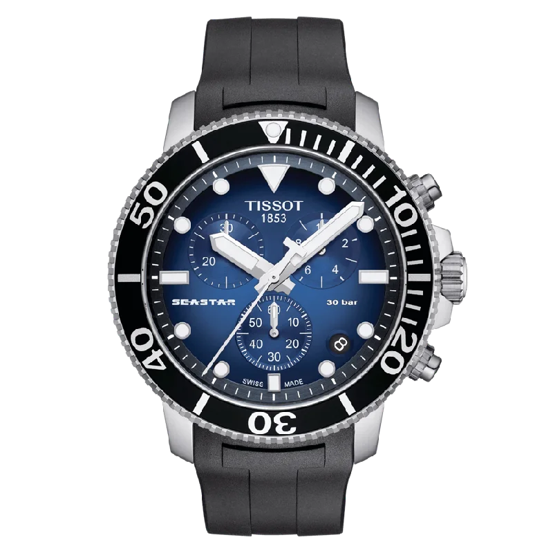 men’s watches with sporty design and water resistance -Tissot Seastar 1000 Chronograph