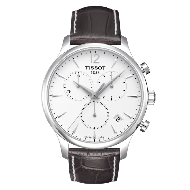 women's fashion watches with gemstone accents -Tissot Tradition Chronograph