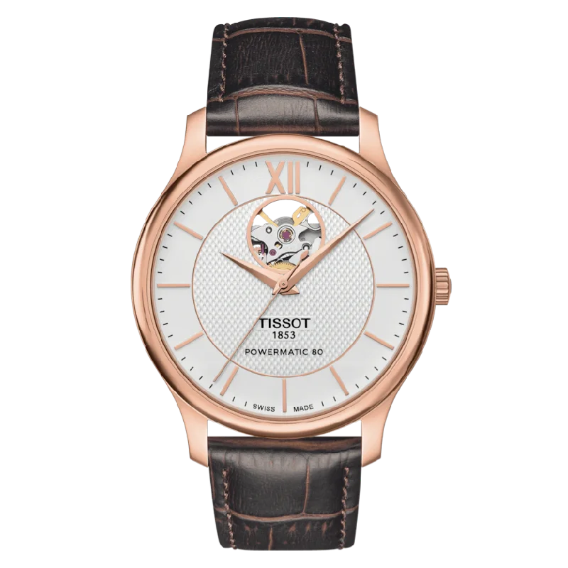 men's watches with unique dial patterns and colors -Tissot Tradition Powermatic 80 Open Heart