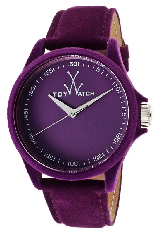 luxury watches with gold and silver combination for men -ToyWatch Sartorial Purple Velvet Touch Womens Strap Watch PE06VL